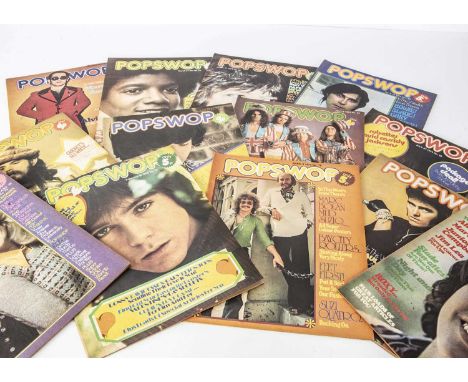 Popswop Magazines, nineteen copies of Popswop - all from 1974 with cover stars including David Bowie, Elton John, Bryan Ferry