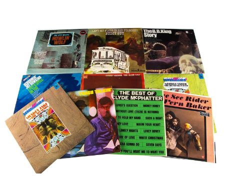 Blues LPs, ten original UK Release albums of mainly Blues with artists comprising Buddy Guy, Muddy Waters, Albert Collins, Ho