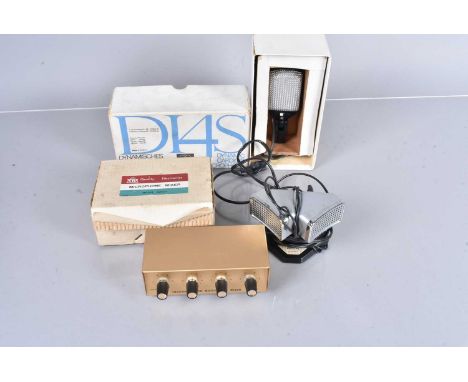 ARG Microphone / Mixer / Speaker, ARG Dynamic Cardioid Microphone D14S in original box, TTc Microphone Mixer and small speake