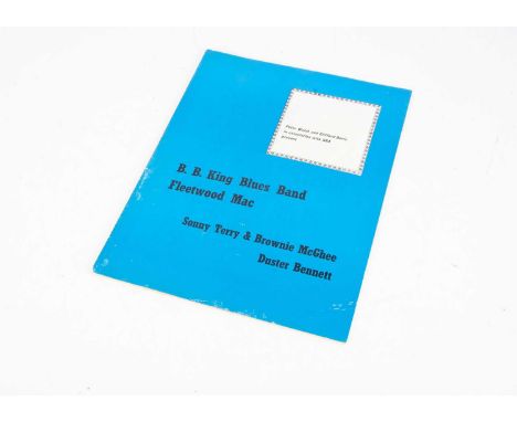 Fleetwood Mac / B. B. King 1969 Concert Programme, a programme for B B King's Blues Band 1969 UK Tour with Fleetwood Mac, Son