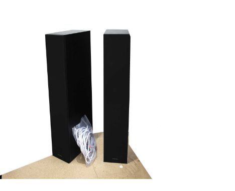 Wilkins &amp; Bowers Speakers, a pair of Wilkins &amp; Bowers floor standing speakers 683 S2 (19cm X 99cm x 35cm) black very 