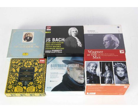 Classical CD Box Sets, approximately twenty Classical Box Sets and three Double CDs including Wagner At The Met, Barenboim Mo