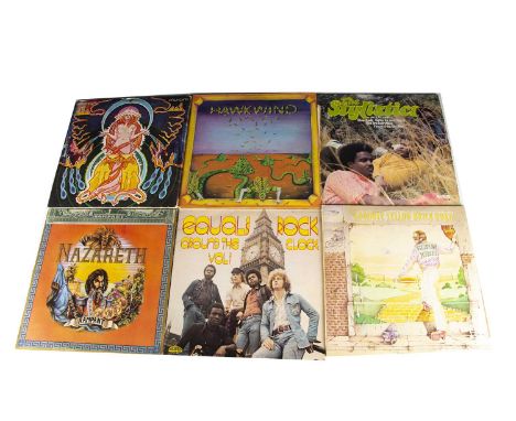 LP Records, approximately fifty albums of various genres with artists including Nazareth, Hawkwind, Elton John, The Equals, E