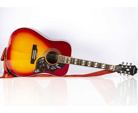 Epiphone Acoustic Guitar, Epiphone Hummingbird /HS s/n 11032321124 cherry sunburst in lovely condition with just very light s