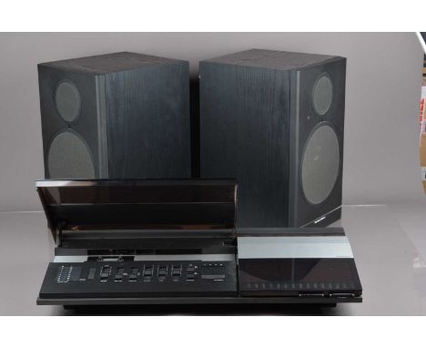 Bang &amp; Olufsen System / M-S Speakers, a Beogram Record Deck MMC4 cartridge good perspex lid, very light marks, Beogram CD