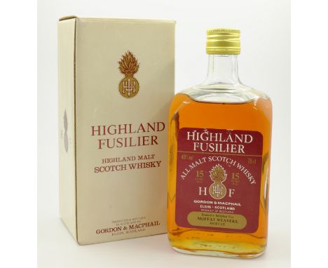 Highland Fusilier Highland Malt Scotch Whisky 15 years old, produced & bottled by Gordon & Macphail, selected for Moffat Weav