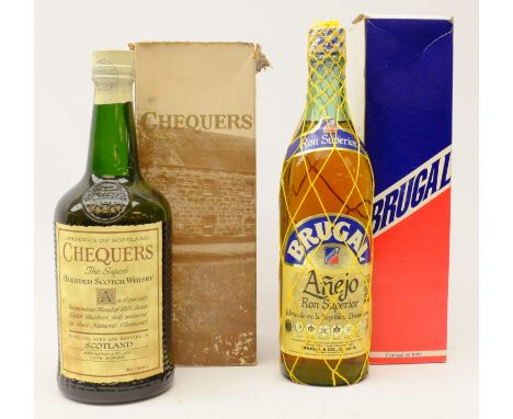 Chequers 'The Superb' Blended Scotch Whisky, distilled aged & bottled by John McEwan Leith, Bottling Number 268, with paper w
