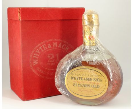 Whyte & Mackay 21 years old Blended Scotch Whisky, in original cellophane and red felt presentation box, 70 proof, 75.7cl, 1 