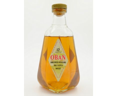 Oban Unblended Highland Malt Scotch Whisky, 12 years old, 40%vol, 75cl in diamond shaped bottle