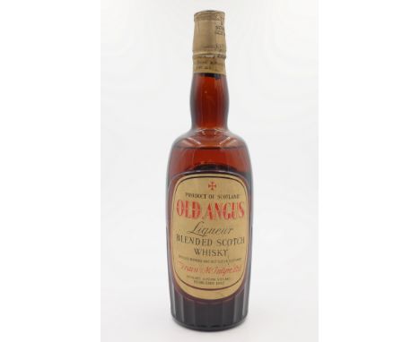 Old Angus Liqueur Blended Scotch Whisky, distilled, blended & bottled by Train & McIntyre Ltd, with War Risks band, no proof 