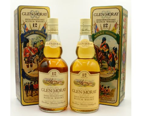 Glen Moray Single Highland Malt Scotch Whisky, 12 years old, 40%vol, 75cl, in Queens Own Cameron Highlanders and Argyll & Sut