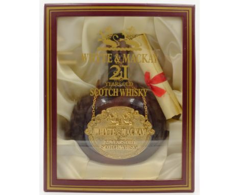 Whyte & Mackay 21 years old Scotch Whisky, in original clear front presentation box, with scroll, 43%vol, 70cl 1 bottle