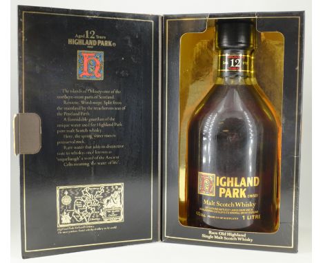 Highland Park Rare Old Highland Single Malt Scotch Whisky aged 12 years, squat bottle, in carton, 43%vol 1ltr, 1 bottle