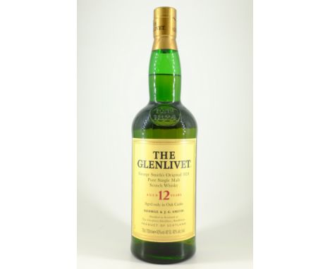 The Glenlivet, George Smith's Original 1824 Pure Single Malt Scotch Whisky, aged 12 years only in Oak casks, 40%vol, 70cl