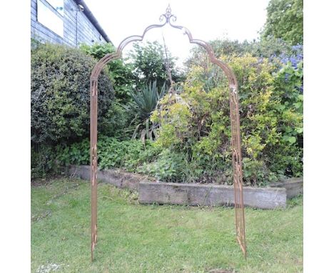 A vintage style metal garden arch, 230cm high