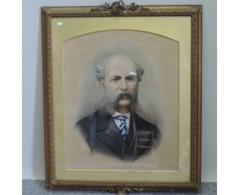 English school, 19th century, portrait of a gentleman, watercolour, 65 x 52cm
