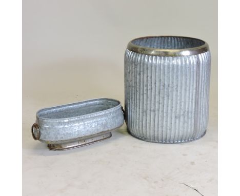 A vintage planter, 52cm, together with another smaller