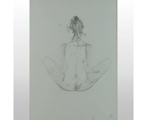 Saied Dai, RP NEAC *ARR, (b1958), portrait of the artist's wife, Charlotte Dai, seated nude facing away, signed with monogram