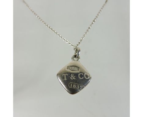 A Tiffany pendant, on chain