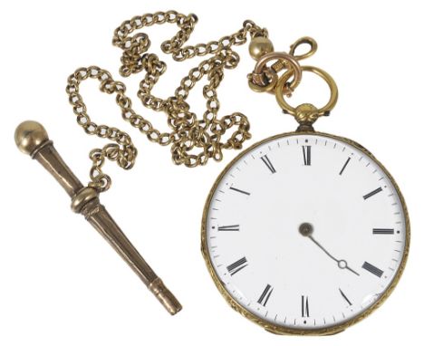 A GENTLEMAN'S GOLD WRISTWATCH, SWISS, CIRCA 1929 black dial with Arabic luminescent numerals and subsidiary seconds dial, cir
