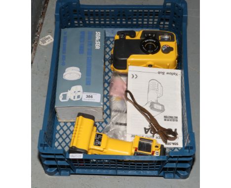A Sea &amp; Sea motor marine 35 MX - 10 underwater camera, along with a Sea &amp; Sea YS - 40A underwater auto strobe light, 