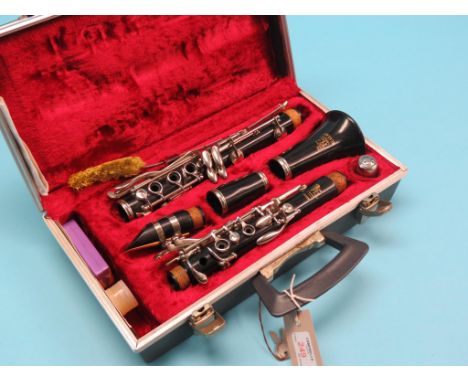 A Boosey & Hawkes clarinet, Regent, complete in original fitted case