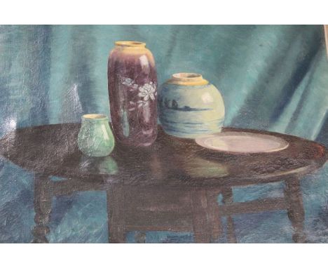 Alfred R Blundell - A still life oil on canvas Condition Report - Very grubby canvas, rear showing mould. The paint has ‘spid