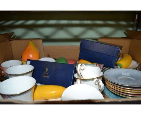 Royal Albert Gossamer, six teacups, saucers &amp; plates together with Royal Doulton Orchard Hill, tea &amp; dinner service &
