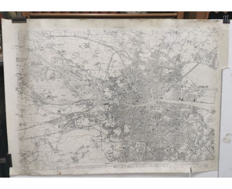 Ordnance Survey Map of Phoenix Park and Dublin dated 1912 (1925 re-print), 72 x 103cmW (foxing at edges) (part of the Wm Wats