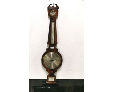 Ciceri &amp; Pini, Edinburgh, a rosewood cased Barometer/ Thermometer, 98cm h
