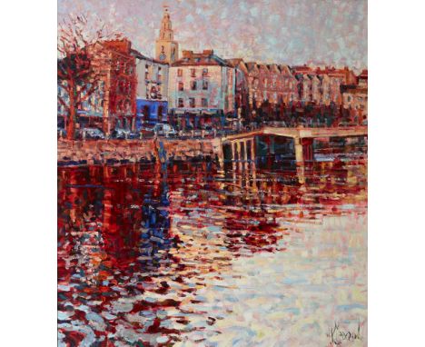 Arthur K. Maderson (b.1942) POINT OF SUNSET, CORK oil on board signed lower right; titled on reverse 52½ x 46½in. (133.35 x 1