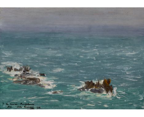 Sir John Lavery RA RSA RHA (1856-1941) AN EAST WIND, 1912 oil on canvas laid on board inscribed [To The Countess Becdelievre 