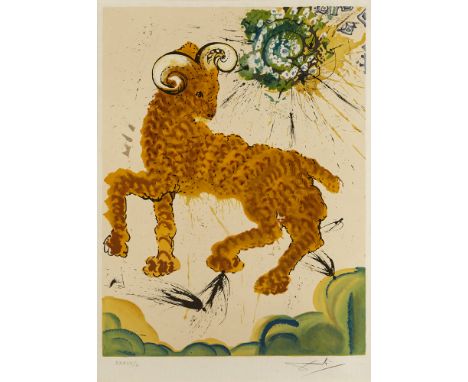 Salvador Dalí (Spanish, 1904-1989) ARIES, 1967 lithograph; (no. 37 from an edition of 50) signed in pencil lower right; numbe