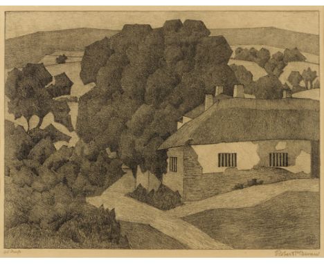 Robert Polhill Bevan (British, 1865-1925) THE SMITHY, LUPPITT, DEVON, 1920 lithograph; (from an edition of 45) signed lower r