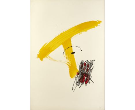 Antoni Tàpies (Spanish, 1923-2012) UNTITLED, FROM ALS MESTRES DE CATALUNYA, 1974 lithograph in colours on wove paper; (artist