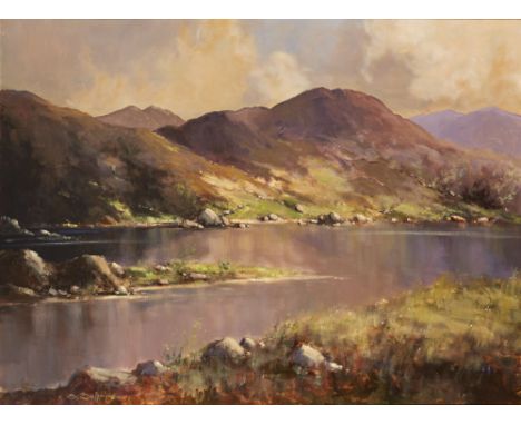 George K. Gillespie RUA (1924-1995)  LOUGH FINN, COUNTY DONEGAL oil on canvas  signed lower left  29 x 39in. (73.66 x 99.06cm