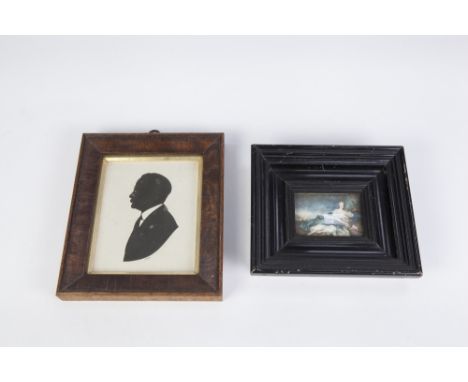 PORTRAIT SILHOUETTE BY R. W. PASS OF FELLOW CUTTER OF SCISSOR PICTURES, Captain H L Oakely M.B.E. (d. 1960), 5" x 4" (12.5 x 