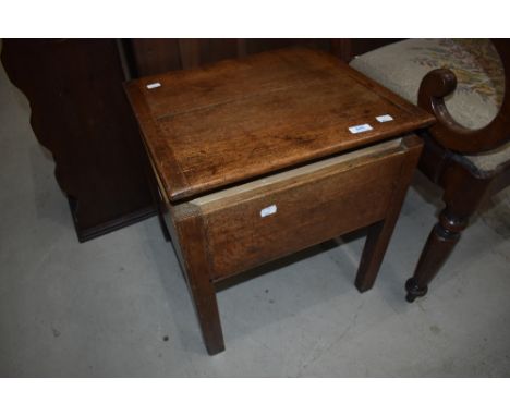 A 19th Century oak box commode
