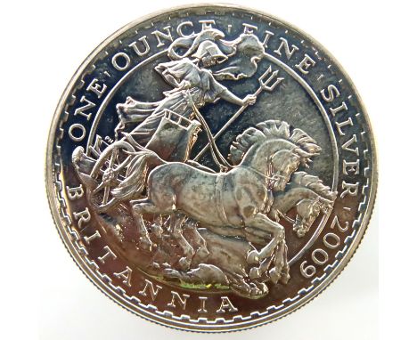 2009 999 silver Britannia 1oz £2 coin. P&amp;P Group 1 (£14+VAT for the first lot and £1+VAT for subsequent lots) 