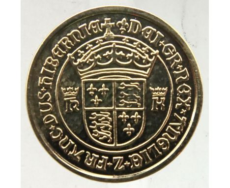 Pobjoy Mint 9ct gold encapsulated reproduction medieval coin, 3.3g. P&amp;P Group 1 (£14+VAT for the first lot and £1+VAT for