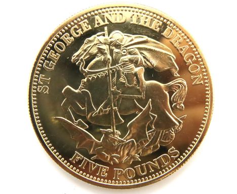 2009 London Mint £5 coin, gold plated proof, boxed and encapsulated with COA. P&amp;P Group 1 (£14+VAT for the first lot and 