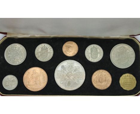 1953 ten-coin boxed Coronation set of Elizabeth II. P&amp;P Group 1 (£14+VAT for the first lot and £1+VAT for subsequent lots