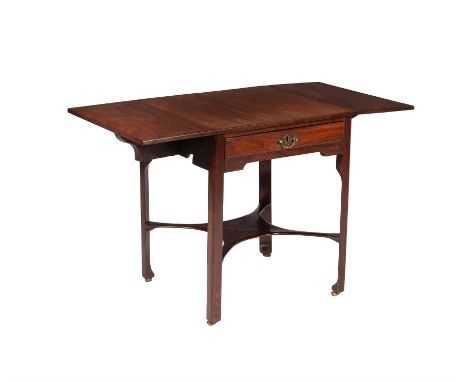 A George III Pembroke table, late 18th century, in the manner of Thomas Chippendale, with two drop flaps above a frieze drawe