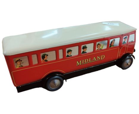 CHAD VALLEY MIDLAND CLOCKWORK TINPLATE BUS 30cm 