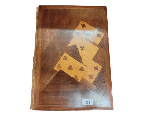 WOODEN VINTAGE CARD FOLDER 