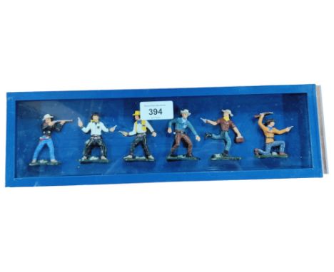 VINTAGE SET OF LONE STAR COWBOYS, BILLY THE KID ETC IN CASE 