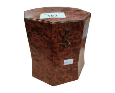 REGENCY WALNUT TEA CADDY 