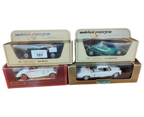 4 VINTAGE MODEL CARS 
