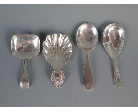 A George III silver Fiddle and thread pattern caddy spoon, maker Joseph Willmore, Birmingham, 1817, initialled, together with