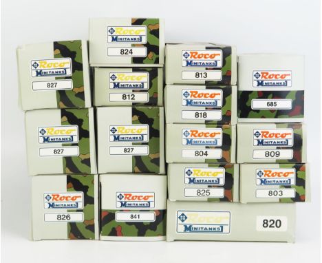 Roco (Austria) OO Gauge/Scale Minitanks Series including 824 Powered Diesel Loco and 14 Military Vehicle Sets etc. (most on f